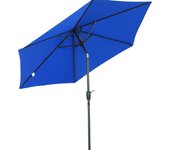 Sombrilla parasol reclinable para jardín patio terraza playa piscina con manivela aluminio protector uv 2.7x2.35m azul