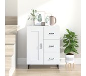 Aparador | aparador de comedor | armario de cocina de madera contrachapada blanco 69,5x34x90 cm cfw39599