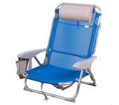 Silla de playa 4siciones con cojín ysavasos aktive