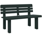 Banco de jardín | silla de jardín polipropileno verde 110x52x71 cm cfw31644