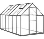 Invernadero con marco base aluminio antracita 334x169x195 cm