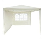 Cenador desmontable jardín c/2 laterales y ventana 270x270 cm crema aktive