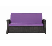 Cojines de sofá de exterior morado cojines de sofá 2 plazas cojín de banco de jardín 100x60x50cm ccojines para muebles de poliratán-slim