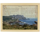 Poster de galicia. láminas de comunidades autonomas de espana. marco negro - a3