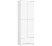 Librería: 1 cajón, 2 puertas, 4 estantes, blanco, 180 x 60 x 35cm