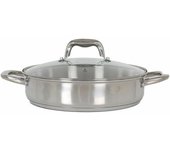 Cacerola con tapa de cristal quttin 2,2 l ø 24 x 6 cm