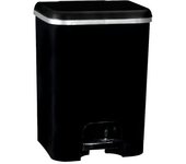 Com-fort house | cubo de basura pedal | capacidad de 26 litros | cubo reciclaje| color class negro
