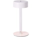 Lámpara de mesa led 3w color blanco y transparente recargable con usb c touch regulable 3en1