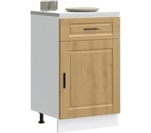 Mueble de cocina de roble porto madera de ingeniería artesanal