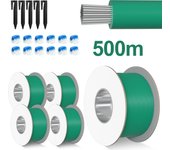 500 m cable delimitador de para robots cortacésped + estacas + conector de cable