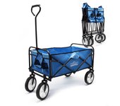 Wiltec carrito de mano plegable con ruedas de plástico capacidad máx. 68 kg con asa para fácil arrastre carro de transporte