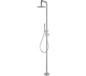 Columna de ducha para exterior fabricada en acero inox s316-monomando de 2 vias con mango de ducha-ducha para piscinas-jardines y spa(acero cepillado)