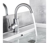 Auralum max grifo lavabo baño forma en u caño alto mezclador de lavabo cromado brillante rotativo 360° grifo mezclador lavabo moderno