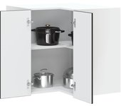 Mueble esquinero de pared para cocina porto negro de madera de ingeniería