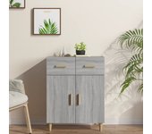 Aparador | aparador de comedor | armario de cocina de madera contrachapada gris sonoma 69,5x34x89 cm cfw99219