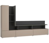 Mueble tv de pared 270 cm opio topo y antracita