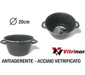 Olla maculato k2 acero férrico, recubrimiento exterior esmalte cerámico, recubrimiento interior antiadherente sin pfoa 20 cm.