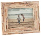 Marco de foto de 12x17 cm en madera beige de 20x10x25 cm