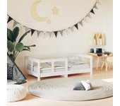 Maison exclusive - estructura de cama para niños madera de pino blanco 70x140 cm