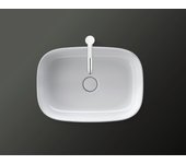 Duravit zencha lavabo sobre encimera 550 mm, sin orificio de desprecio, 23735500791, color: blanco