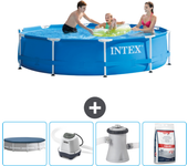 Paquete de piscina - intex - alrededor - 305x305x76 cm + accesorios cb53