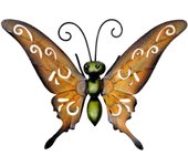Origen home decor adorno pared mariposa jardin | adorno pared jardín naranja - 27x4x20cm