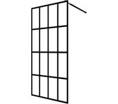 Mampara de ducha vidrio templado esmerilado 140x195 cm