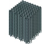 Kadax baldosas estabilizadoras de plástico de 50 cm, estabilizadores de grava, losas de césped para jardines, rejillas de césped (verde, 16 unidades)