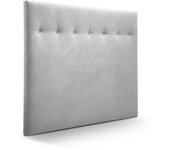 Cabecero dakota tela cabecero de cama tapizado para camas de 90 y 105 (115 x 120 cm) tela gris plata sueños zzz
