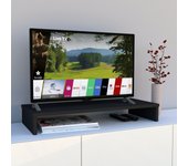 Soporte tv madera fsc®, elevador de pantalla tv. henor. 85x35x12 cm. grafito