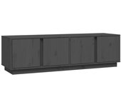 Mueble de tv de pino macizo en color gris 140x40x40 cm