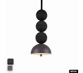 Lámpara colgante de hormigón - bosfor concrete | negro - sparrow | 3 bolas | led 14w