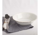 Ensaladera de porcelana blanca con filo de oro (1 pieza) lubeck, 2 l