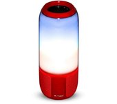 Là¡mpara de mesa led 2 led 3w multifuncional altavoz bluetooth usb y tarjeta tf color rojo con luces rgb