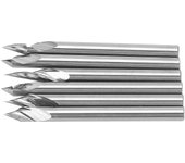 6 piezas de brocas de corte de 3,175 mm para grabado, fresado, herramienta para trabajar la madera, hardware