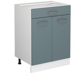 Vicco mueble bajo de cocina r-line, gris azulado, 60 cm con cajón, sin encimera