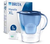 Brita caraffa filtrante marella xl blu (3,5 l), incl. 1 cartuccia maxtra pro all-in-1, caraffa grande con lti digitale e coperchio a scatto - ora in c