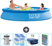 Paquete de piscina - intex - alrededor - 305x305x61 cm + accesorios cb102