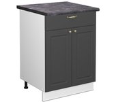 Vicco mueble bajo de cocina fame-line, antracita-oro, 60 cm con cajón, et antracita