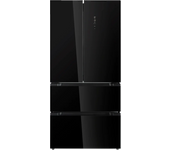 Evvo frigorífico francés f80b glass, inverter, puerta de cristal, total no frost, 327l + 183l