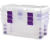 Com-fort house | caja de almacenaje | caja de plástico transparente |capacidad de 78 litros | medidas 800 x 395 x 340 mm | lote de 2 unidades