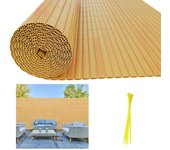 Pvc canisse brise vue, piscinas, balcones, terrazas, vallas de privacidad ocultas bambú 140 x 400cm