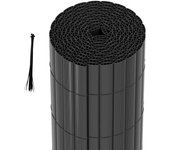 Canisse de pvc canisse de pvc para jardín balcón terraza. valla cortavientos para balcones gris 90 x 300cm