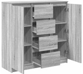 Aparador | aparador de comedor | armario de cocina con cajones gris sonoma 100,5x35x98,5 cm cfw38251