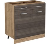 Vicco mueble bajo de cocina r-line, gris noble, 80 cm sin encimera
