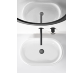 Imex - grifo monomando lavabo empotrado | grifo baño mezclador agua fria y caliente | grifo lavabo sobre encimera | serie olimpo | color negro mate