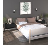 Pack de 2 mesitas de noche de pared，mesitas de noche flotantes，mesilla de noche negras cfw15839
