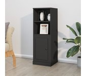 Aparador alto | aparador de comedor | armario de cocina madera contrachapada negro 36x35,5x103,5 cm cfw66726