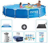 Paquete de piscina - intex - alrededor - 366x366x76 cm + accesorios a1765
