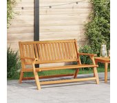 Vidaxl banco de jardín 122.5x77x74 cm madera maciza de acacia